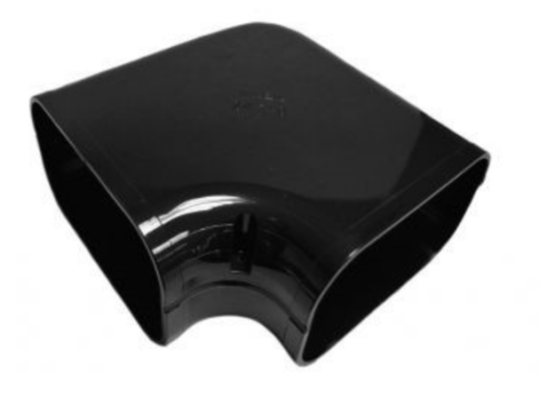 ASHP Black Flat Bend 90Deg 140mm (TR-FB-140-B)
