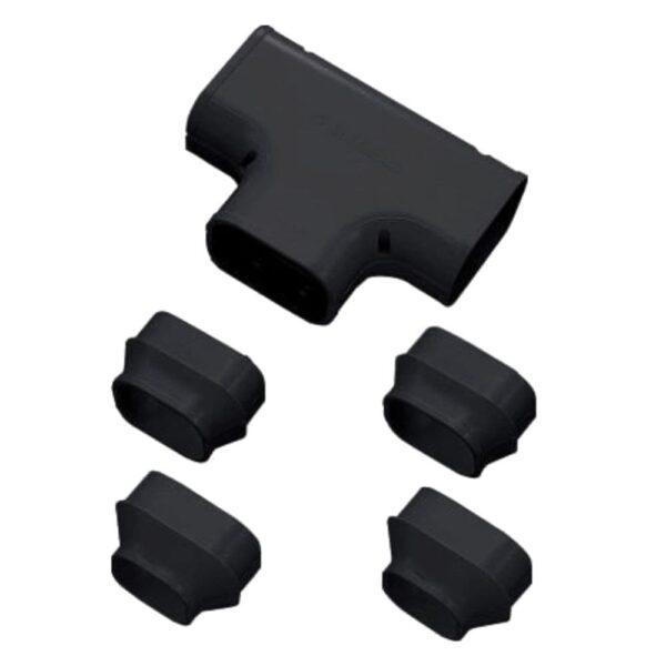 ST-75-K Slimduct 75mm T Piece Connection - Black